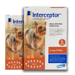 12 MONTH Interceptor For Dogs 2-10lbs